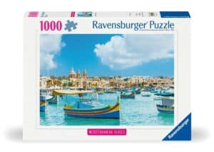 פאזל 1000 חל' - חוף ומעגן ים תיכוני