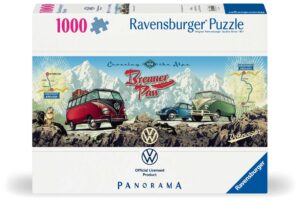 פאזל 1000 חל' פנורמי - לחצות את האלפים עם VW