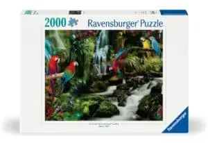 פאזל 2000 חל, - תוכיים ביער קסום עם מפלים