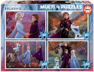 מולטי פאזל - 4 פאזלים 50/80/100/150 חל' - FROZEN 2