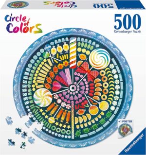 פאזל 500 חל' - עגול - ממתקים