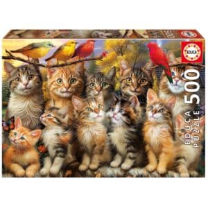 פאזל 500 חל' - חתלתולים וציפורים