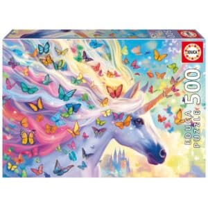 פאזל 500 חל' - סוס חד קרן עם פרפרים