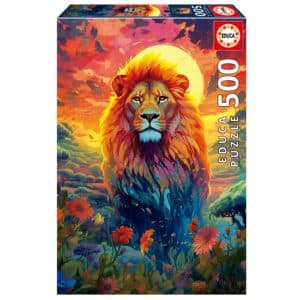 פאזל 500 חל' - דמות אריה בשקיעה