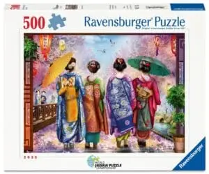 פאזל 500 חל' - חבורת יפניות בפריחת הדובדבן