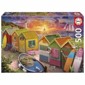 פאזל 500 חל' - בתי נופש צבעוניים על החוף
